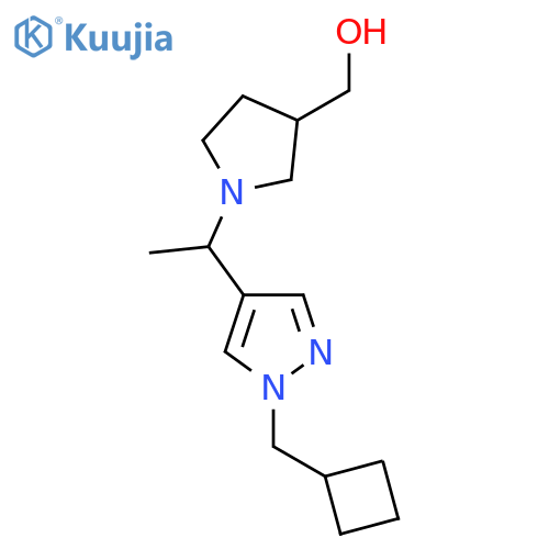 (1-{1-[1-(cyclobutylmethyl)-1H-pyrazol-4-yl]ethyl}pyrrolidin-3-yl)methanol structure