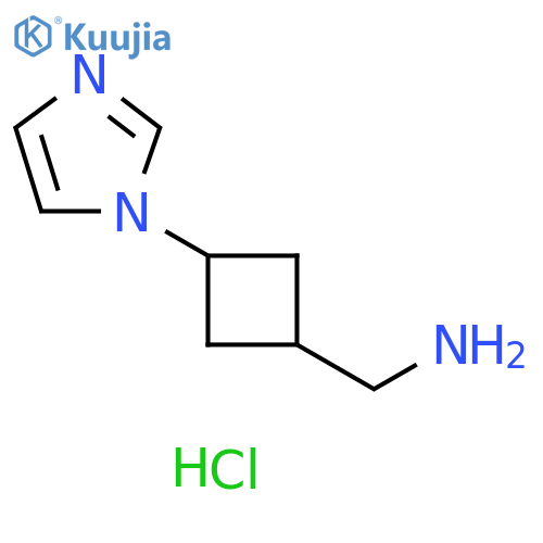 Cyclobutanemethanamine, 3-(1H-imidazol-1-yl)-, hydrochloride (1:2) structure