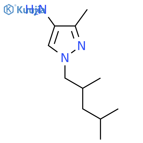 1-(2,4-dimethylpentyl)-3-methyl-1H-pyrazol-4-amine structure