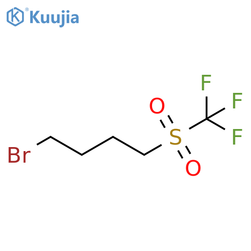 Butane, 1-bromo-4-[(trifluoromethyl)sulfonyl]- structure