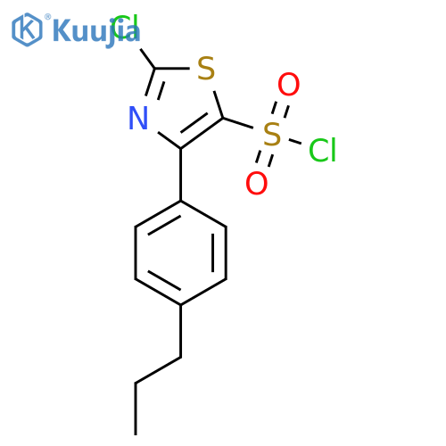 2-Chloro-4-(4-propylphenyl)-1,3-thiazole-5-sulfonyl chloride structure