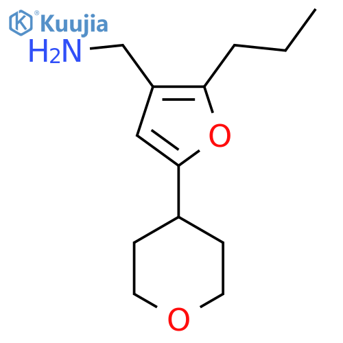 [5-(Oxan-4-yl)-2-propylfuran-3-yl]methanamine structure