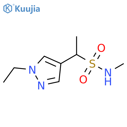 1H-Pyrazole-4-methanesulfonamide, 1-ethyl-N,α-dimethyl- structure