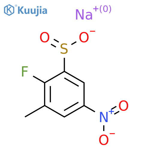 Sodium 2-fluoro-3-methyl-5-nitrobenzene-1-sulfinate structure