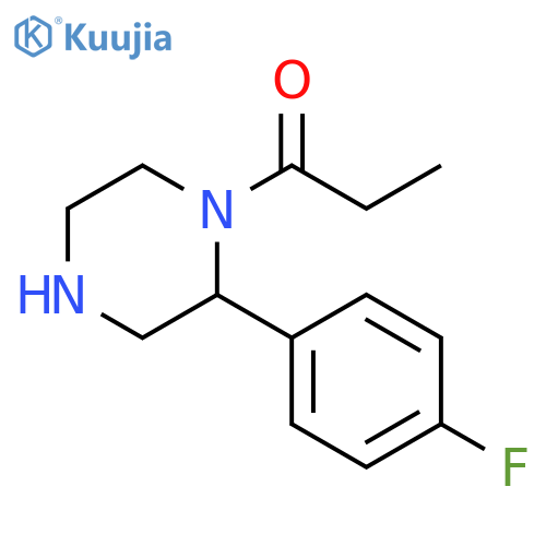 1-Propanone, 1-[2-(4-fluorophenyl)-1-piperazinyl]- structure