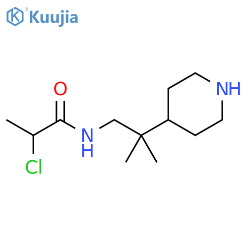 Propanamide, 2-chloro-N-[2-methyl-2-(4-piperidinyl)propyl]- structure