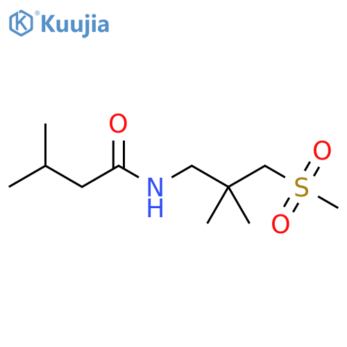 Butanamide, N-[2,2-dimethyl-3-(methylsulfonyl)propyl]-3-methyl- structure