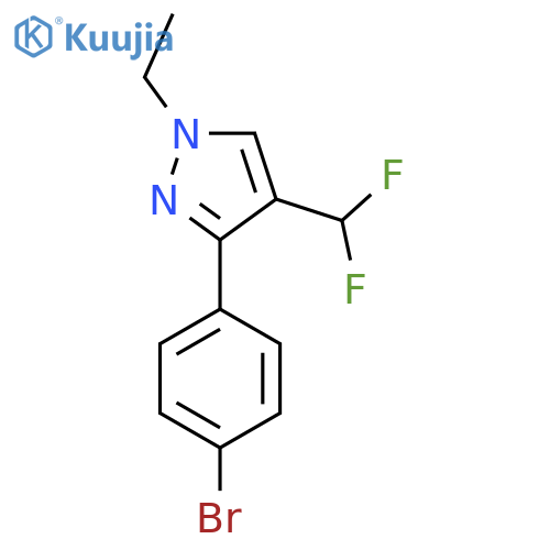 3-(4-bromophenyl)-4-(difluoromethyl)-1-ethyl-1H-pyrazole structure