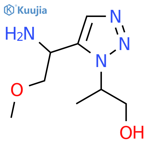 2-[5-(1-amino-2-methoxyethyl)-1H-1,2,3-triazol-1-yl]propan-1-ol structure