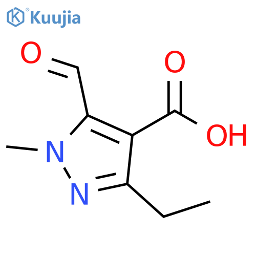 1H-Pyrazole-4-carboxylic acid, 3-ethyl-5-formyl-1-methyl- structure