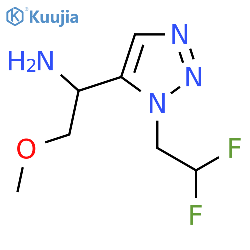 1-[1-(2,2-difluoroethyl)-1H-1,2,3-triazol-5-yl]-2-methoxyethan-1-amine structure