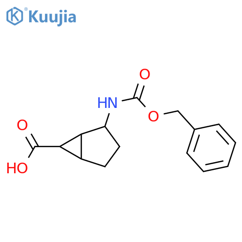 Bicyclo[3.1.0]hexane-6-carboxylic acid, 2-[[(phenylmethoxy)carbonyl]amino]- structure