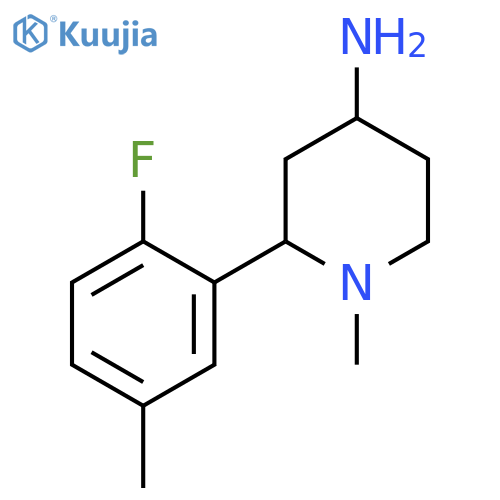 2-(2-Fluoro-5-methylphenyl)-1-methylpiperidin-4-amine structure