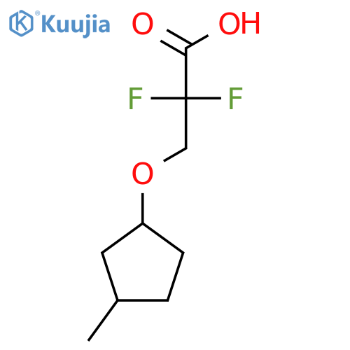 2,2-Difluoro-3-(3-methylcyclopentyl)oxypropanoic acid structure