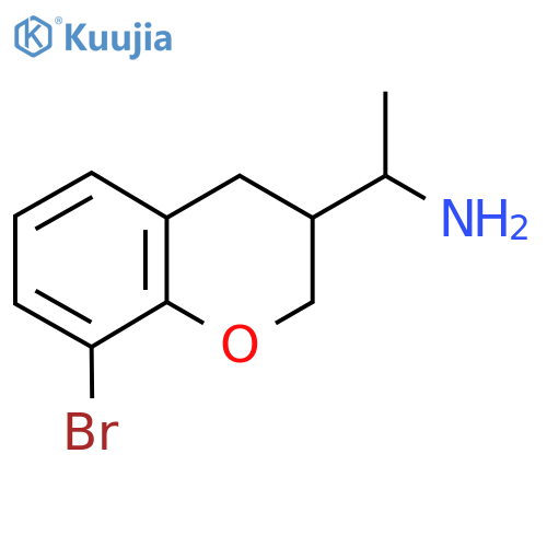 1-(8-bromo-3,4-dihydro-2H-1-benzopyran-3-yl)ethan-1-amine structure