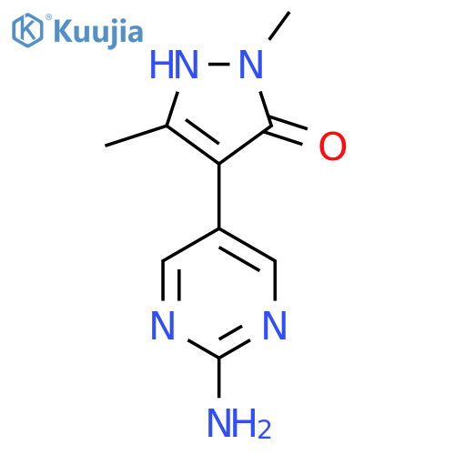 4-(2-aminopyrimidin-5-yl)-1,3-dimethyl-1H-pyrazol-5-ol structure