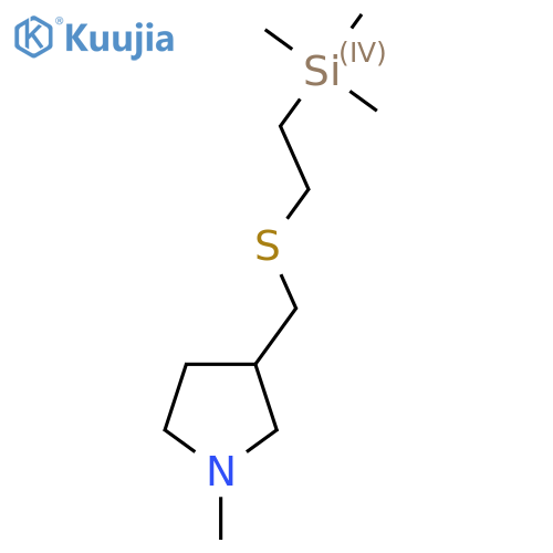 1-methyl-3-({2-(trimethylsilyl)ethylsulfanyl}methyl)pyrrolidine structure