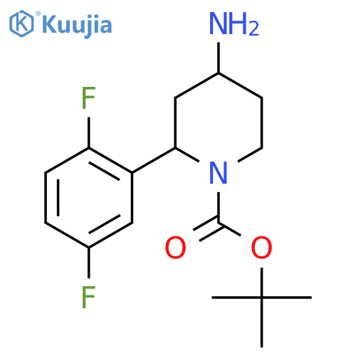 Tert-butyl 4-amino-2-(2,5-difluorophenyl)piperidine-1-carboxylate structure