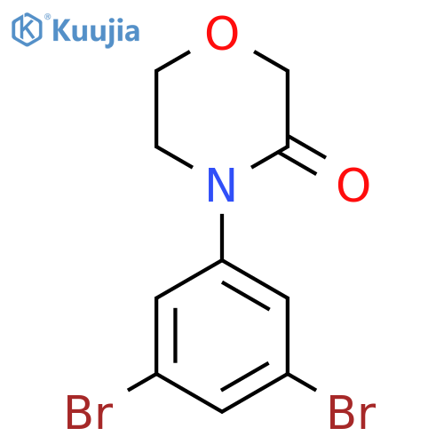 4-(3,5-dibromophenyl)morpholin-3-one structure