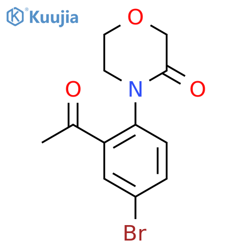 4-(2-acetyl-4-bromophenyl)morpholin-3-one structure