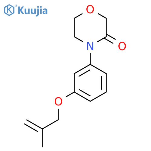 4-{3-(2-methylprop-2-en-1-yl)oxyphenyl}morpholin-3-one structure