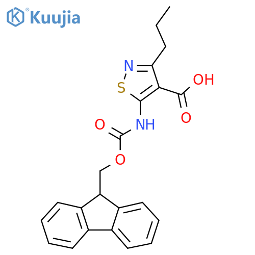 5-({[(9H-fluoren-9-yl)methoxy]carbonyl}amino)-3-propyl-1,2-thiazole-4-carboxylic acid structure
