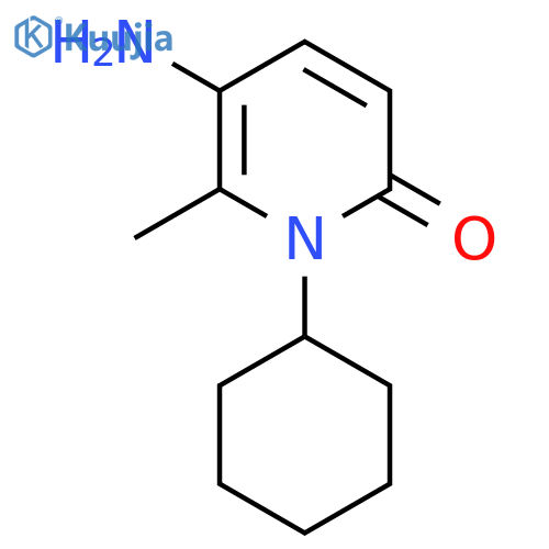 5-amino-1-cyclohexyl-6-methyl-1,2-dihydropyridin-2-one structure