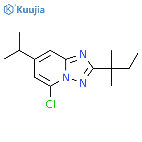 5-chloro-2-(2-methylbutan-2-yl)-7-(propan-2-yl)-1,2,4triazolo1,5-apyridine structure