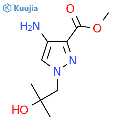 methyl 4-amino-1-(2-hydroxy-2-methylpropyl)-1H-pyrazole-3-carboxylate structure