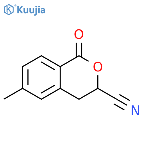 1H-2-Benzopyran-3-carbonitrile, 3,4-dihydro-6-methyl-1-oxo- structure