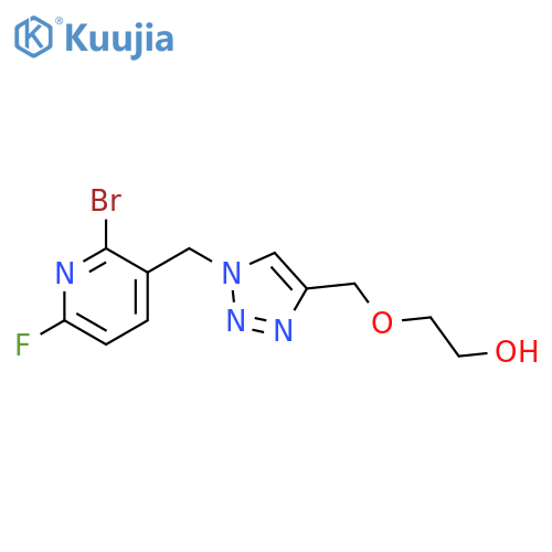 2-({1-(2-bromo-6-fluoropyridin-3-yl)methyl-1H-1,2,3-triazol-4-yl}methoxy)ethan-1-ol structure