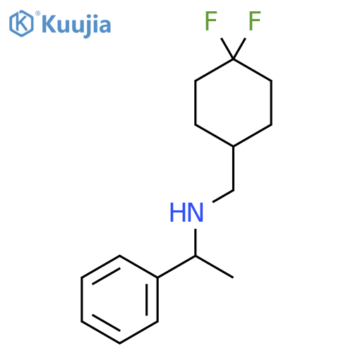 [(4,4-Difluorocyclohexyl)methyl](1-phenylethyl)amine structure