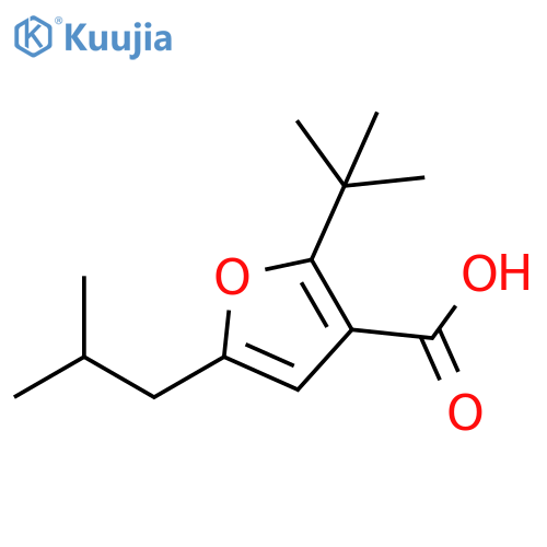 3-Furancarboxylic acid, 2-(1,1-dimethylethyl)-5-(2-methylpropyl)- structure