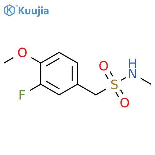 Benzenemethanesulfonamide, 3-fluoro-4-methoxy-N-methyl- structure