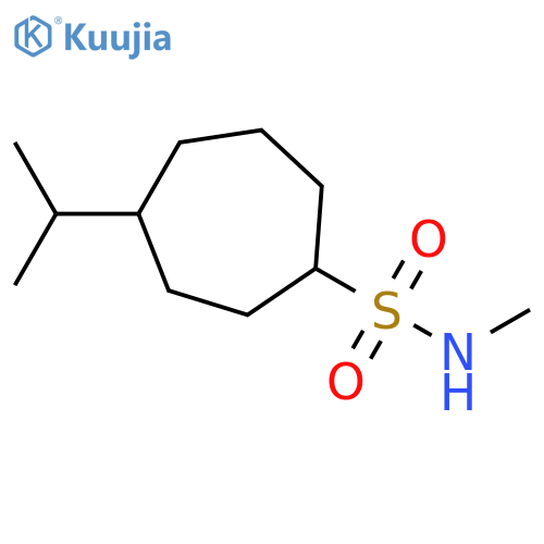 Cycloheptanesulfonamide, N-methyl-4-(1-methylethyl)- structure