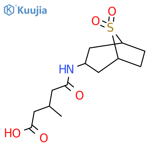 4-({8,8-Dioxo-8lambda6-thiabicyclo[3.2.1]octan-3-yl}carbamoyl)-3-methylbutanoic acid structure