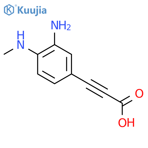 3-[3-Amino-4-(methylamino)phenyl]prop-2-ynoic acid structure