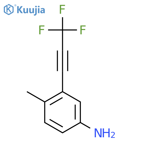 4-Methyl-3-(trifluoroprop-1-yn-1-yl)aniline structure