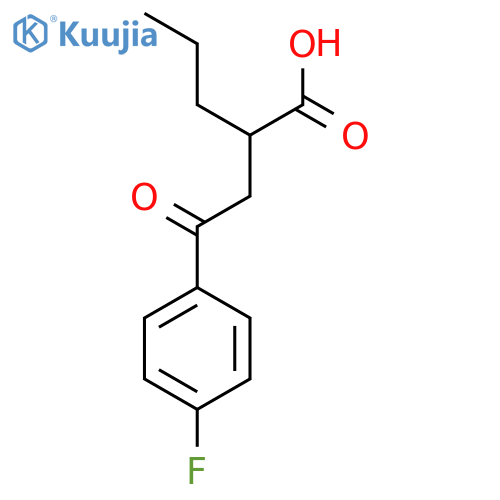 2-[2-(4-Fluorophenyl)-2-oxoethyl]pentanoic acid structure