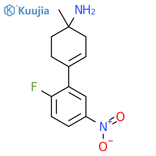 4-(2-Fluoro-5-nitrophenyl)-1-methylcyclohex-3-en-1-amine structure