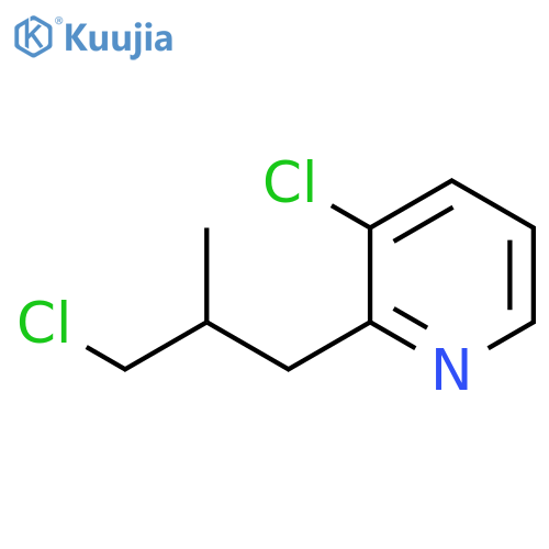 Pyridine, 3-chloro-2-(3-chloro-2-methylpropyl)- structure