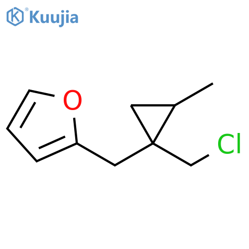 Furan, 2-[[1-(chloromethyl)-2-methylcyclopropyl]methyl]- structure