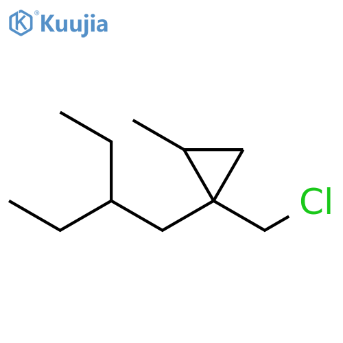 Cyclopropane, 1-(chloromethyl)-1-(2-ethylbutyl)-2-methyl- structure