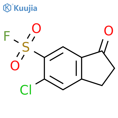 6-chloro-3-oxo-2,3-dihydro-1H-indene-5-sulfonyl fluoride structure