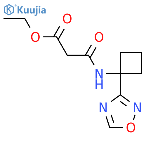 Ethyl 2-{[1-(1,2,4-oxadiazol-3-yl)cyclobutyl]carbamoyl}acetate structure