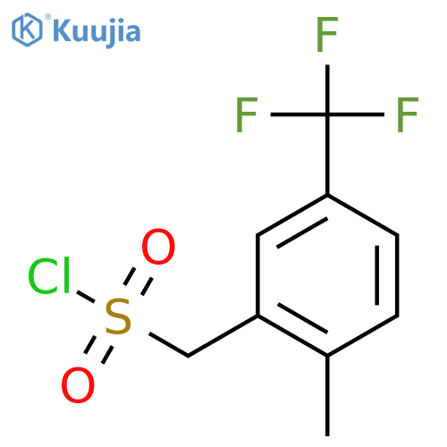 2-methyl-5-(trifluoromethyl)phenylmethanesulfonyl chloride structure