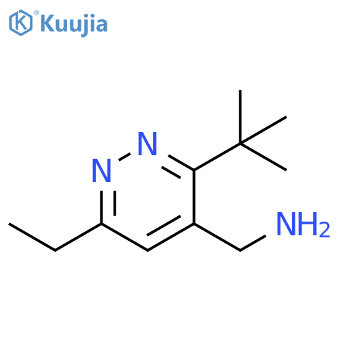 4-Pyridazinemethanamine, 3-(1,1-dimethylethyl)-6-ethyl- structure