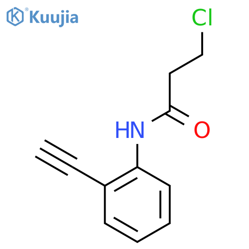 3-chloro-N-(2-ethynylphenyl)propanamide structure