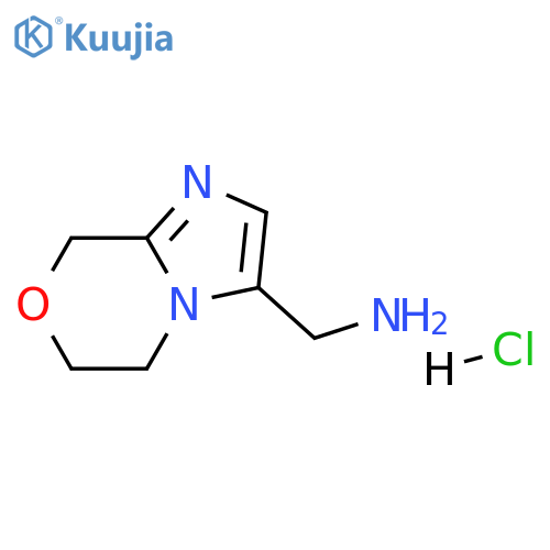 {5H,6H,8H-imidazo[2,1-c][1,4]oxazin-3-yl}methanamine hydrochloride structure