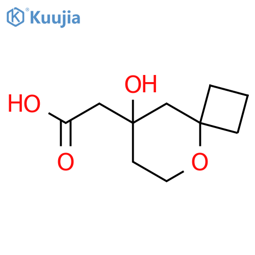 5-Oxaspiro[3.5]nonane-8-acetic acid, 8-hydroxy- structure